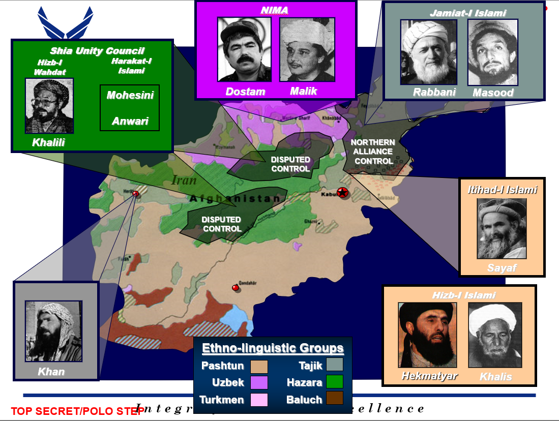 map of opposition groups in Afghanistan