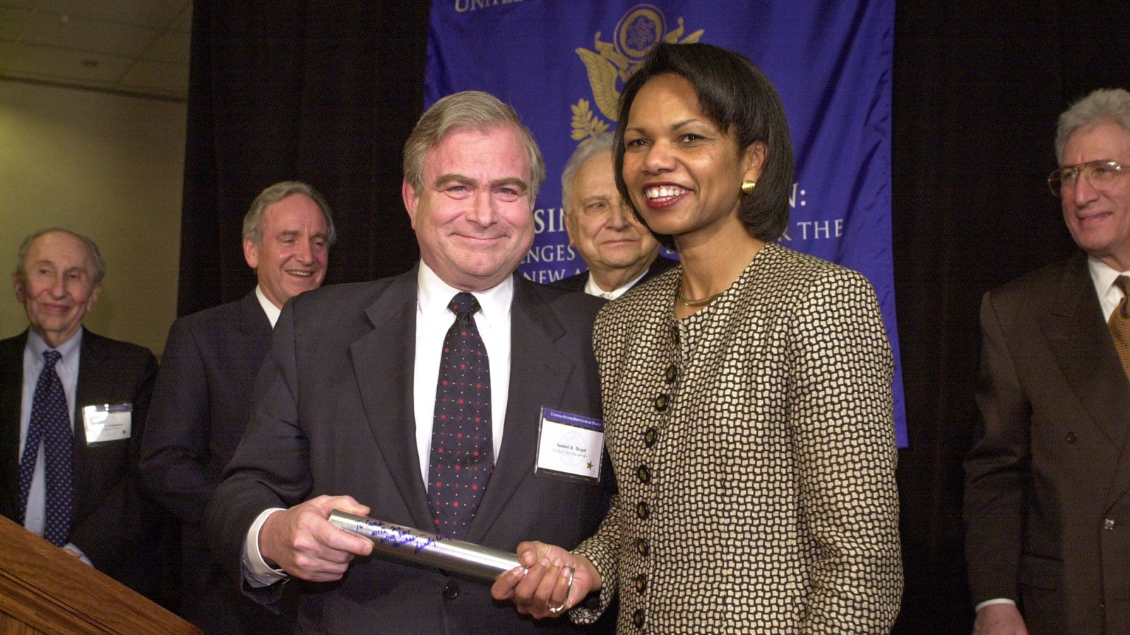 Sandy Berger passes the baton to Condoleezza Rice