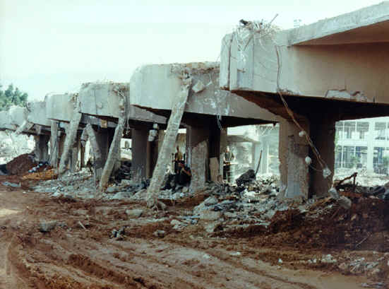 U.S. Marine Corps barracks at the Beirut Airport after a terrorist attack